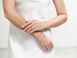 B2229-RH - NELLIE- Rhodium Claw Set Tennis Bracelet