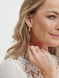E320-SS-OLIVE-Gold Plate Stainless Steel Hoop Earring