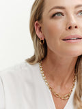 E321-SS-AVA-Gold Plate Stainless Steel Hoop Earring