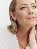E322-SS-URSULA-Gold Plate Stainless Steel Hoop Earring