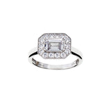R18465 AMELIA Rhodium and Clear Dress Ring