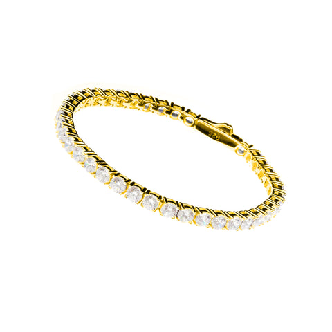 B2210-GP - MARGOT- Gold Plate  Claw Set Tennis Bracelet