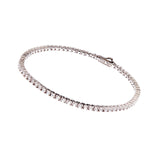 B2229-RH - NELLIE- Rhodium Claw Set Tennis Bracelet