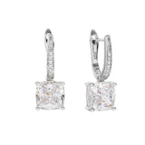 E159-RH-IRIS-Rhodium and Square CZ Earring