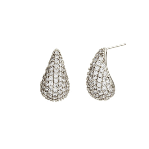 E2881-RH-DEMI-Gold Plate CZ Teardrop Earring (Copy)