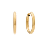 E321-SS-AVA-Gold Plate Stainless Steel Hoop Earring