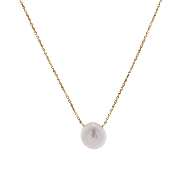 N1058-GP EVELYN Freshwater Pearl on Fine Rolled Gold Plate Chain
