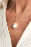 N1179-GP JESSICA 18 Carat Gold Plate Freshwater Pearl Fine Chain Pendant