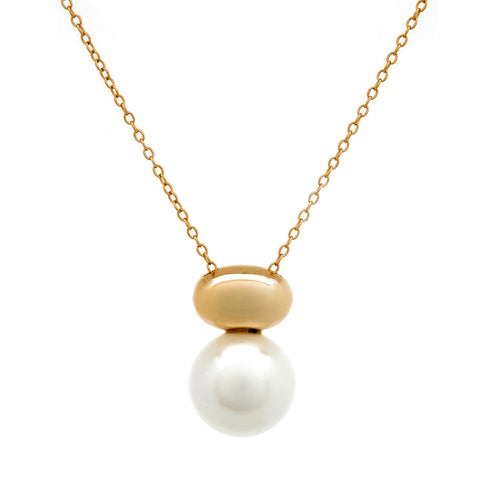 N8279-GP TAMSIN- Gold and White Pearl Necklace
