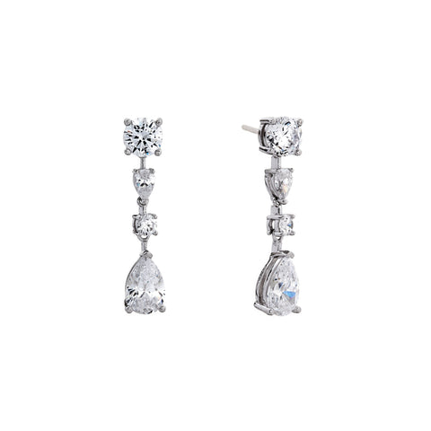 E19617 SUSI Multi-Shape CZ Chandelier Drop Earrings