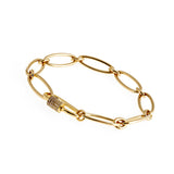 B2100-GP AUBREY 18 Carat Gold Plate Link Bracelet