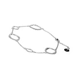 B301-RH - FIONA Oval Chain Rhodium Bracelet