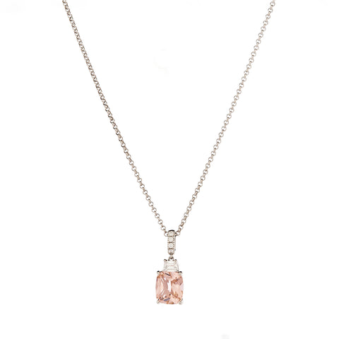 P187-P BEBELLE Pink & Clear CZ Pendant
