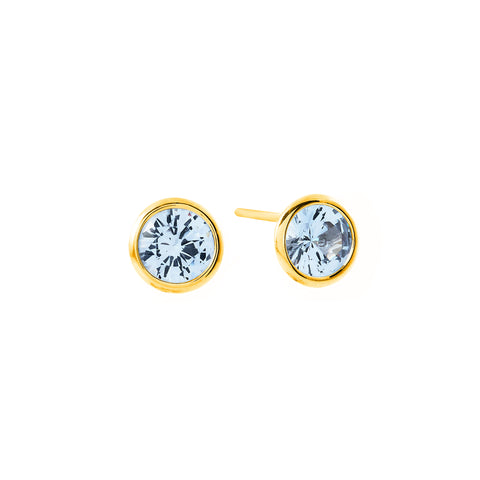 E135-BGP ROSIE Pale Blue Gold Plate Studs