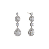E19585 - DAHLIA Multi-shape CZ chandelier earrings