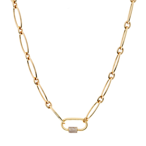 N2100-GP AUBREY 18 Carat Gold Plate Link Necklace