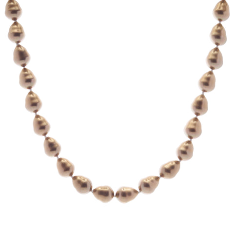 N712-Bar -  Emily Classic baroque coffee pearl short necklace