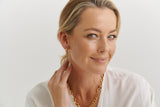 E41-GP - TILLA- Gold Plate Small Oval Hoop Earrings