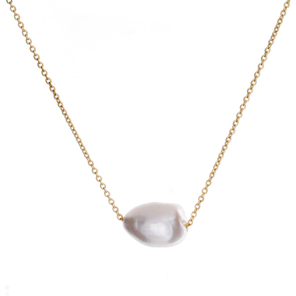 N1071-GP - WENDY - Keshi Freshwater Pearl on Fine Gold Plated Chain
