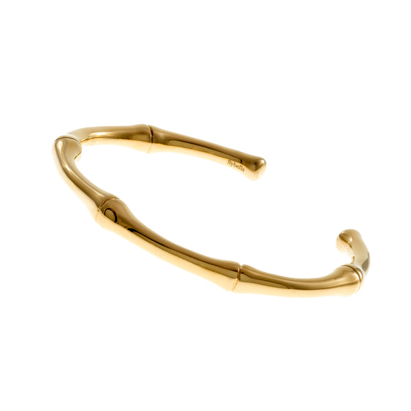 B7697 - Abbie- Gold plate Stainless Steel Bangle