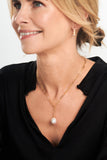 E1714 - GIGI Freshwater Button Pearl Hoop Earrings
