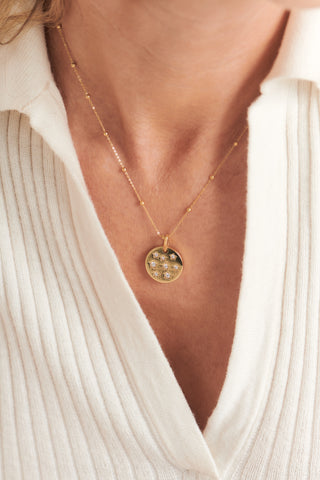 P2211 STARDUST Gold Plate Star Pendant on fine gold chain