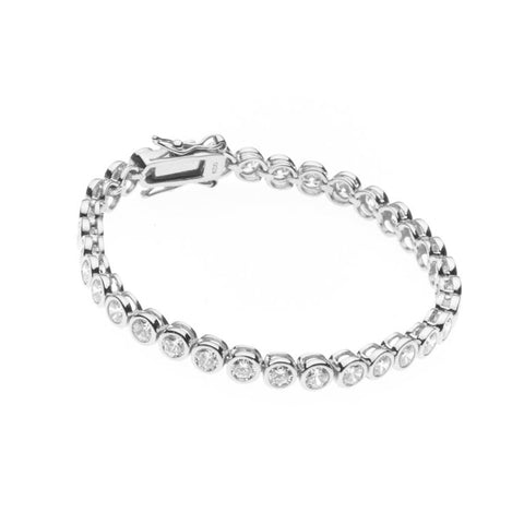 B102-RH - Medium Sterling Silver Tennis Bracelet