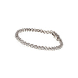 B201-RH-round cut white cz claw-set tennis bracelet