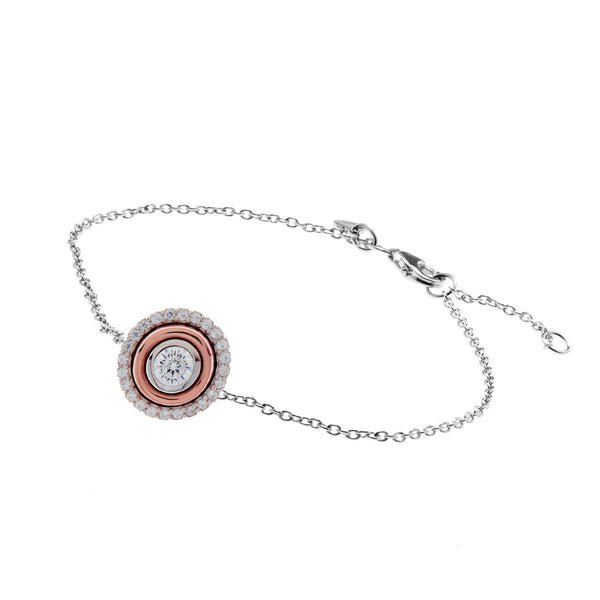 B26-RG - Rose gold cubic zirconia pendant bracelet