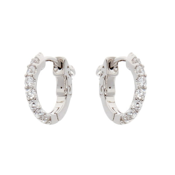 E104-RH - Rhodium cz baby hoops