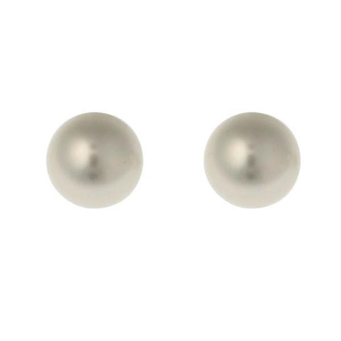 E114-12W -QUINN- 12mm freshwater button pearl studs -