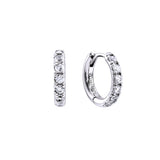 E191-RH- Rhodium plate cz baby hoops