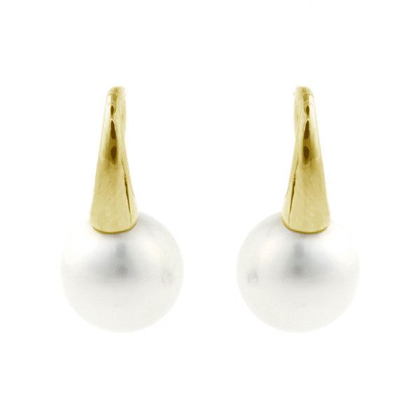 E21-701GP -10mm round white pearl on gold hook