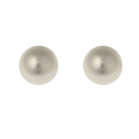 E114-8W -Quinn -8mm Button pearl stud earrings
