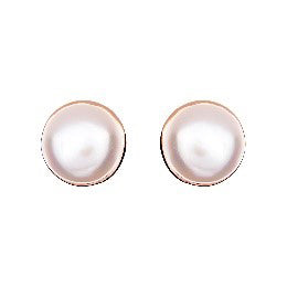 E844-RG - Rose gold plate pearl studs