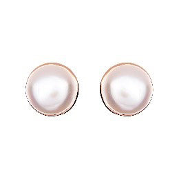 E844-RG - Rose gold plate pearl studs