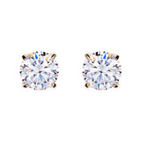 E98 - Yellow gold claw set cubic zirconia stud