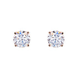 E98 - Rose gold claw set stud: