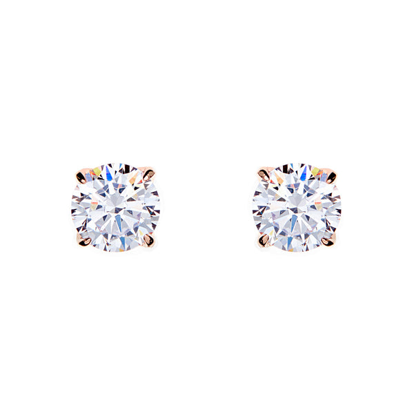 E98 - Rose gold claw set stud: