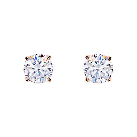 E98 - Rose gold claw set stud: