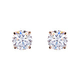 E98 - Rose gold claw set stud: