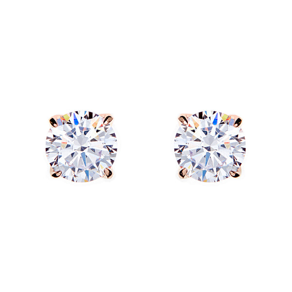 E98 - Rose gold claw set stud: