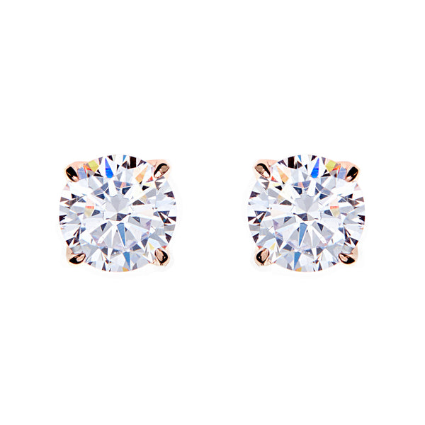 E98 - Rose gold claw set stud: