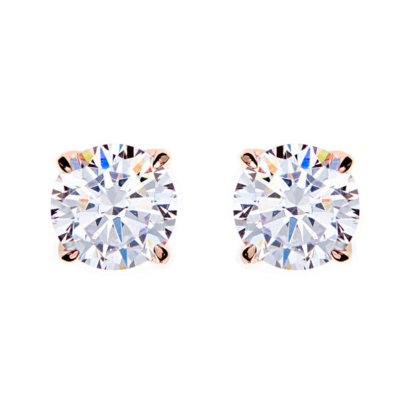 E98 - Rose gold claw set stud: