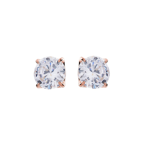 E98 - Rose gold claw set stud:
