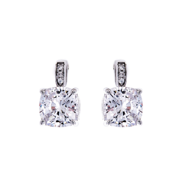 E99-RH - Rhodium clear cz studs