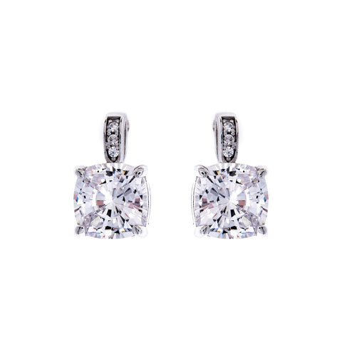 E99-RH - Rhodium clear cz studs