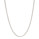 N39-42cm - 925 sterling silver, rhodium plate 42cm fine chain