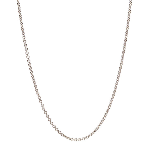 N39-45cm - 925 sterling silver, rhodium plate 45cm "Tiffany" fine chain