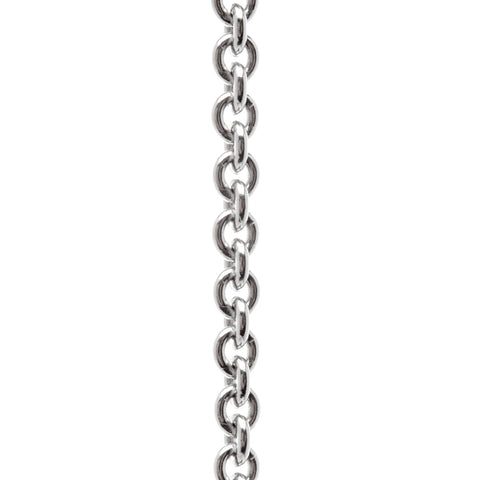N39-42cm - 925 sterling silver, rhodium plate 42cm fine chain